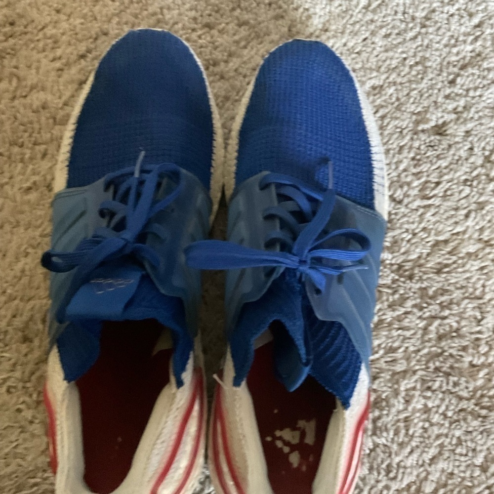 Adidas Ultraboost 19 Men Size 11.5 Running Sneaker Shoes Blue White EF1340 - Picture 2 of 8
